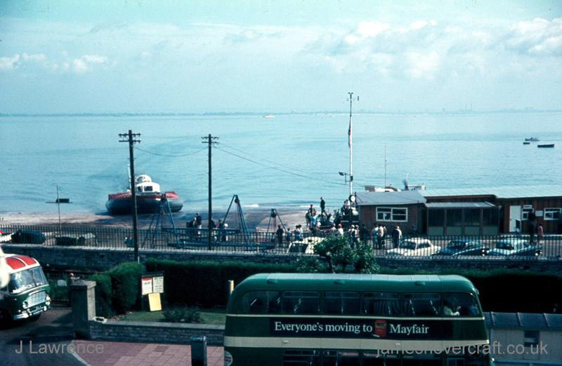 The SRN6 with Hovertravel - The Ryde Hoverport (credit: Pat Lawrence).